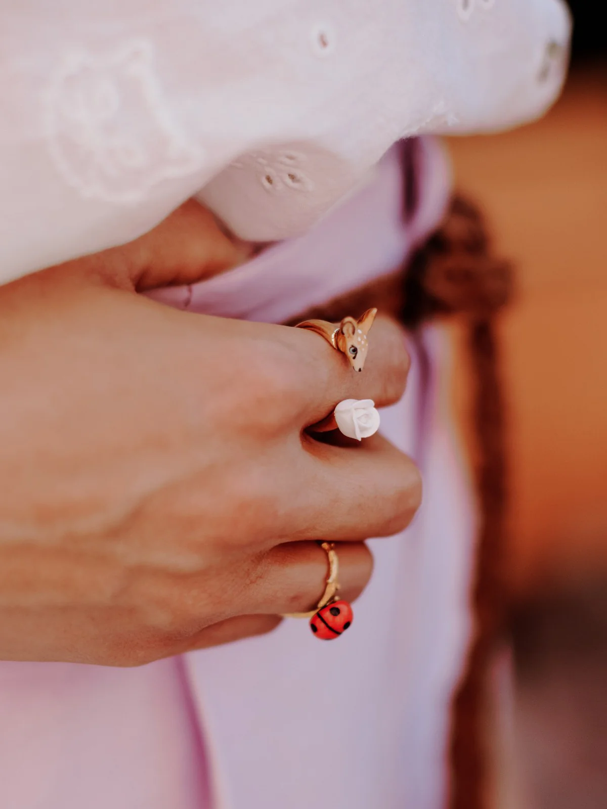 Bague FaceToFace biche et fleur - Image 3