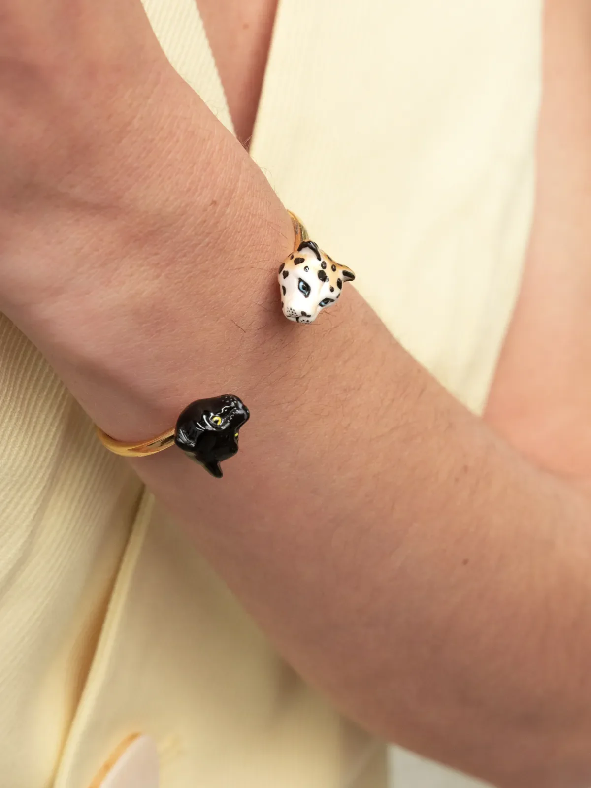 Bracelet FaceToFace panthère noire et léopard - Image 3