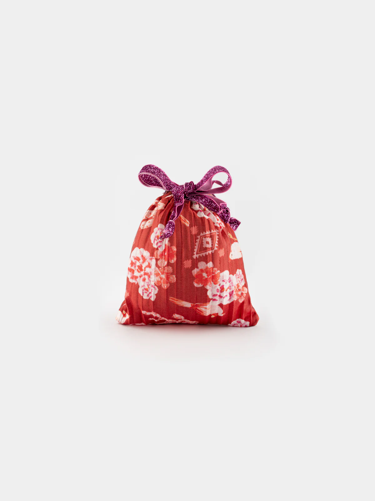 Pochette cadeau upcyclé rouge - Image 4