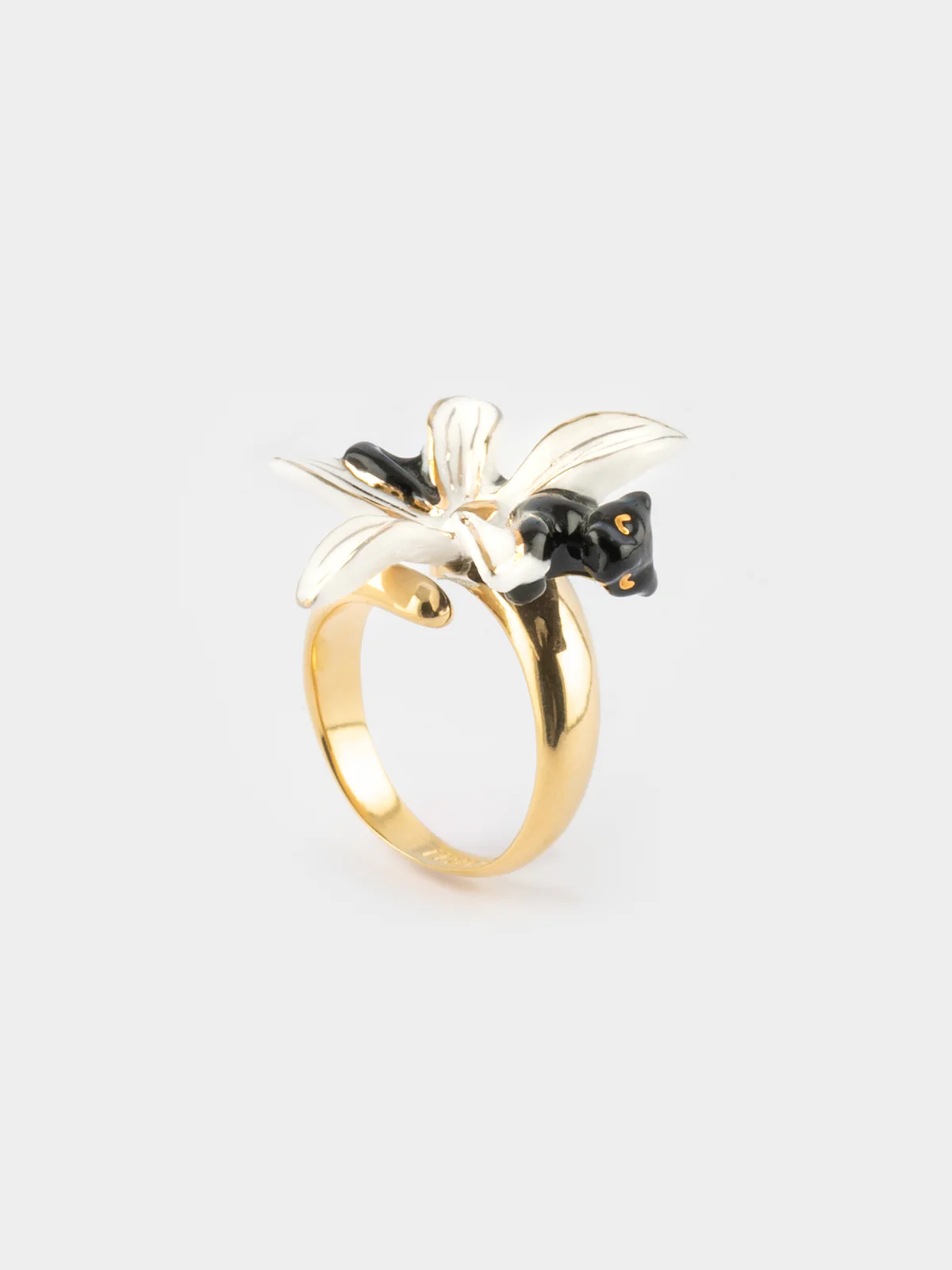 Bague fleur d'Erine et panthère - Image 3
