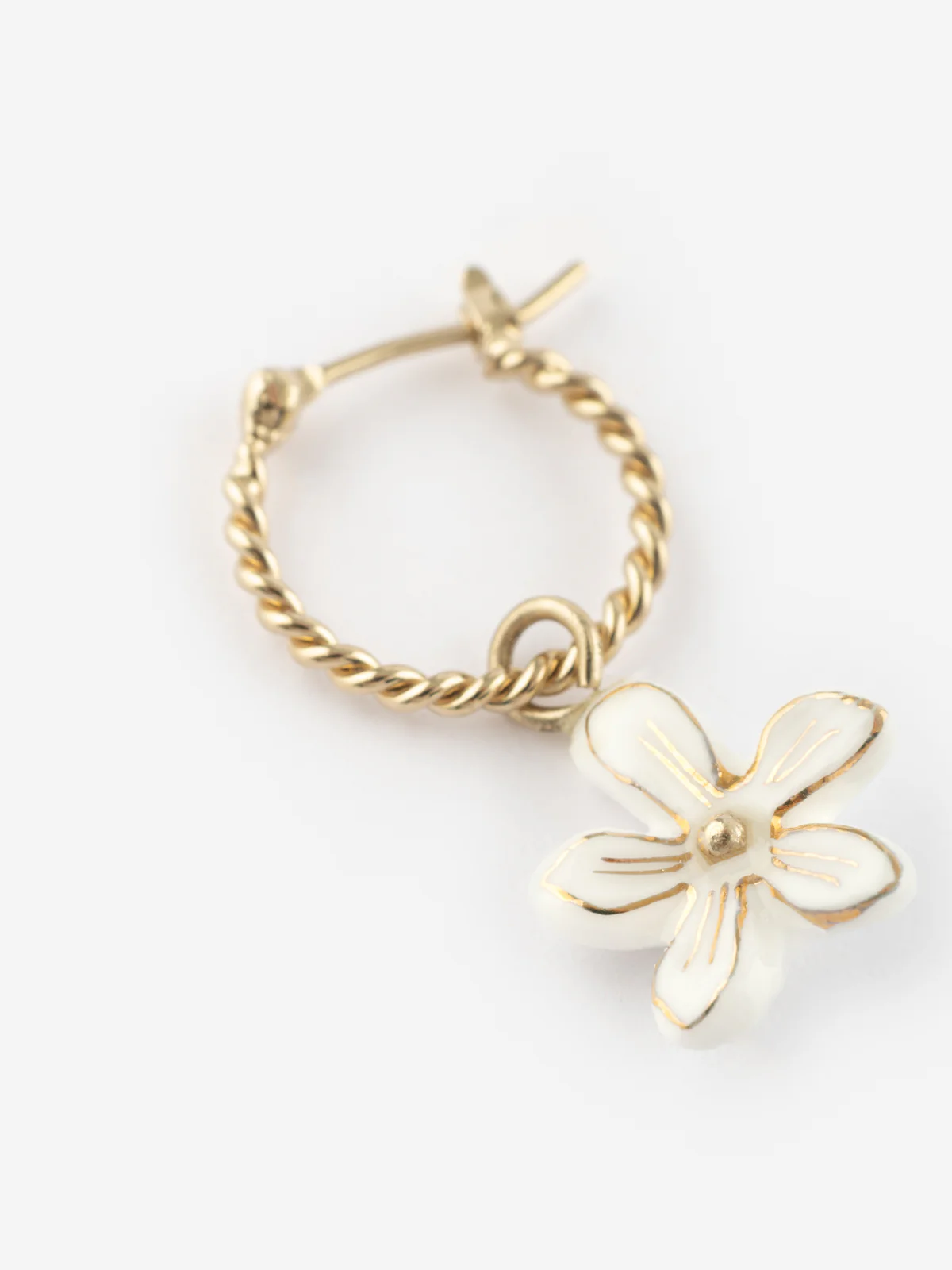 Mini créoles fleur d'Erine - vendue à l'unité - Image 4