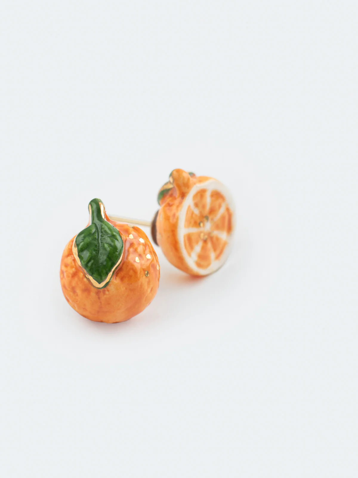 Boucles d'oreilles puces - orange - Image 4